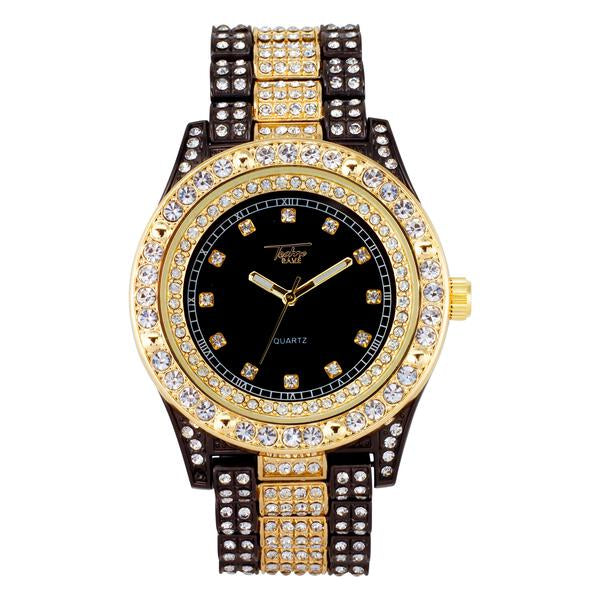 Urban Iced Out  Metal Band Watch  - 9165-MB