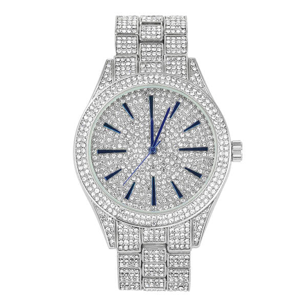Urban Iced Out 44mm Metal Band Watch - 8798-MB