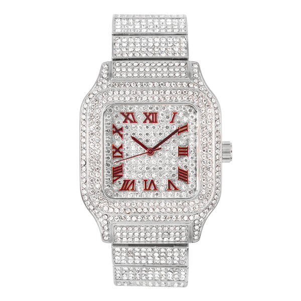 Urban Iced Out Square Watch  - 8920-MB