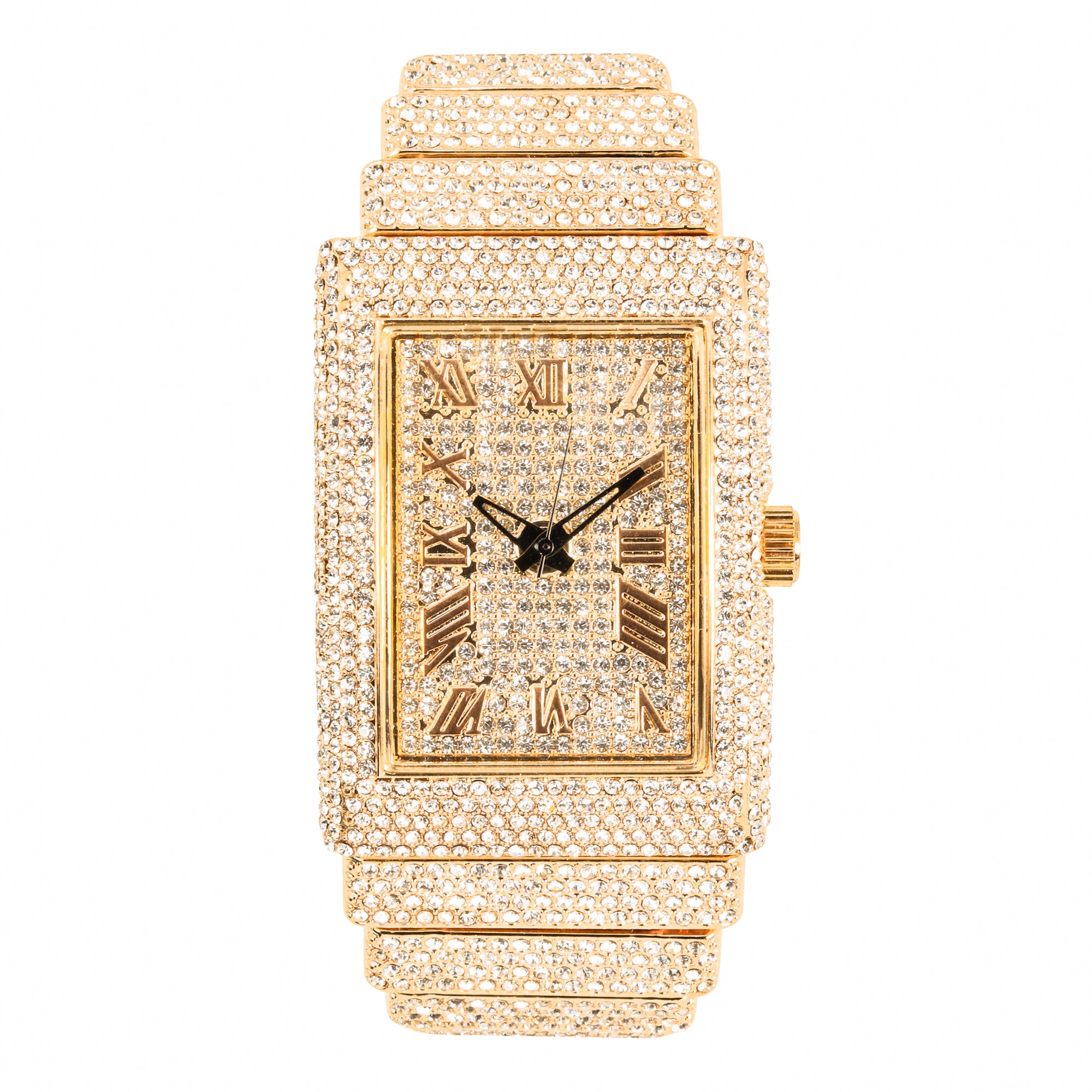 Urban Iced-Out 46mm Chandelier Metal Band Watch - 9832L-MB